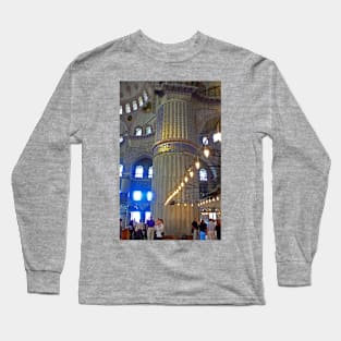 Blue Mosque Pillar Long Sleeve T-Shirt